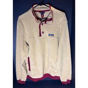 Patagonia Shearling Button Pullover Fleece Sweater Jacket Mens M